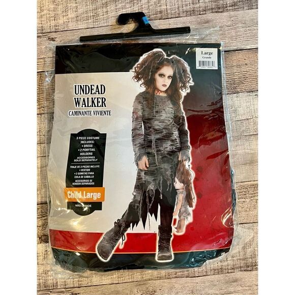 New Girls Undead Walker Zombie Halloween Costume Child Large (12-14) - Picture 2 of 7